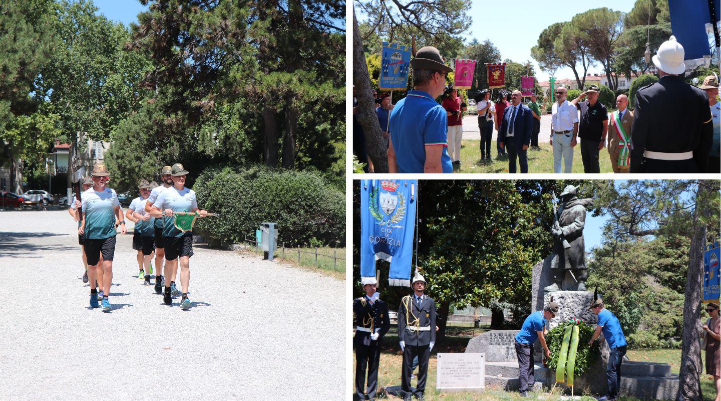 Gli alpini portano la staffetta a Gorizia, «messaggi di pace da 150 anni»